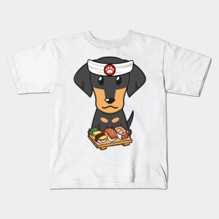 Sushi Chef Dachshund Kids T-Shirt